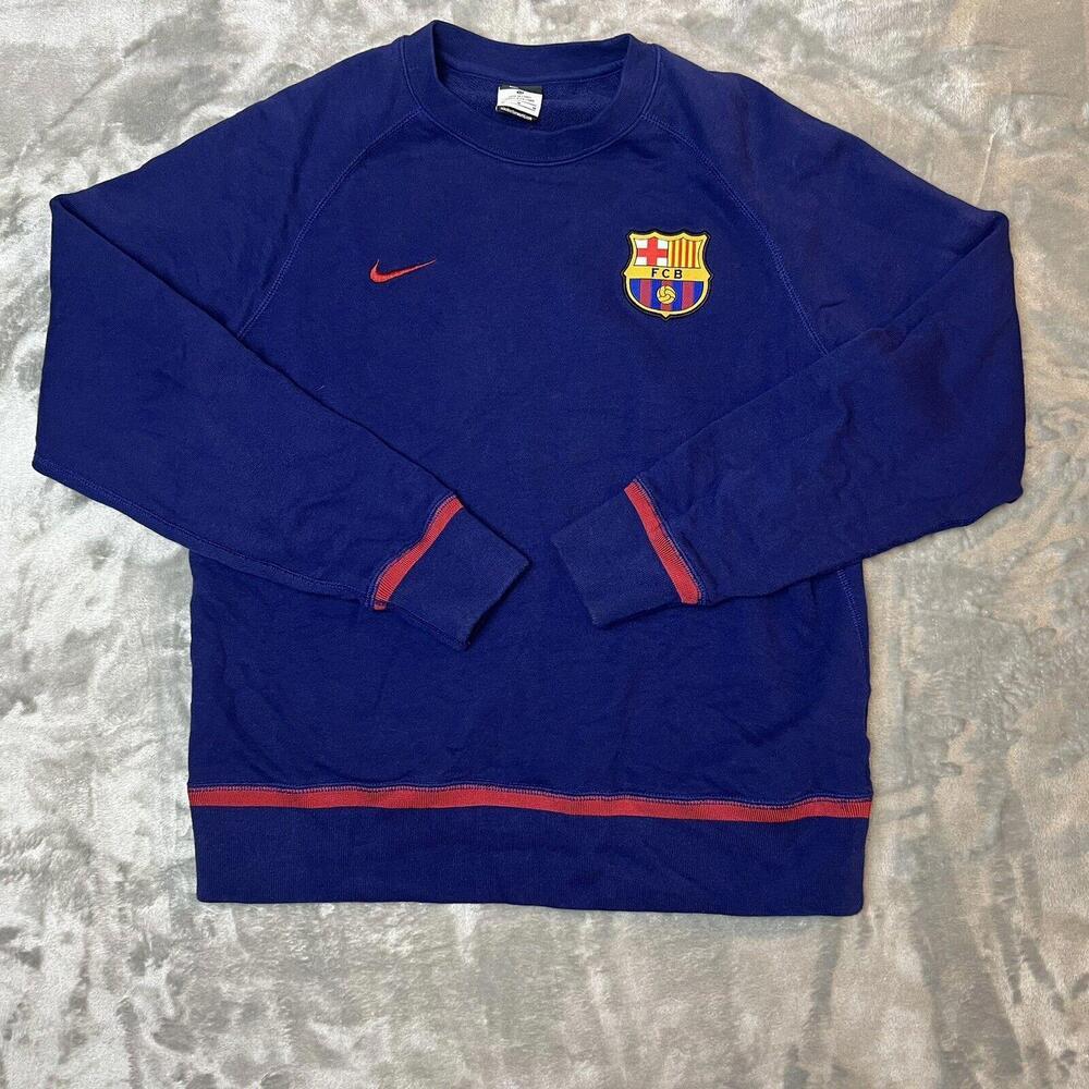 VTG NIKE BARCELONA  FCB PULLOVER  SWEATER MEDIUM